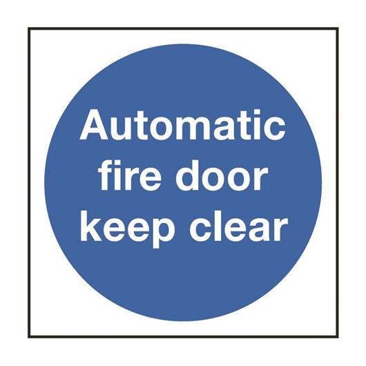 Picture of Automatic Fire Door Keep Clear Sign