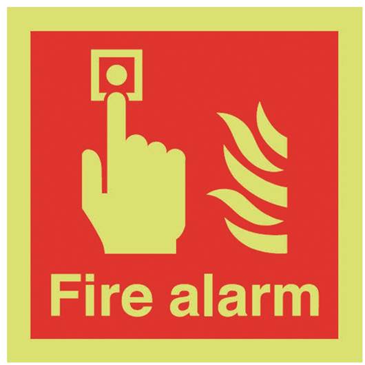 Picture of Photoluminescent Fire Alarm Sign