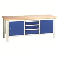 Picture of Heavy Duty Workbenches with 3 Drawer Set & 2 Cupboard Units