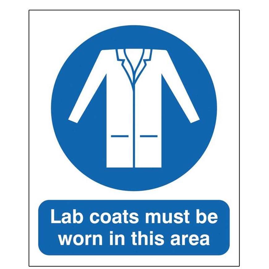 Picture of Lab Coats Must Be Worn In This Area Sign